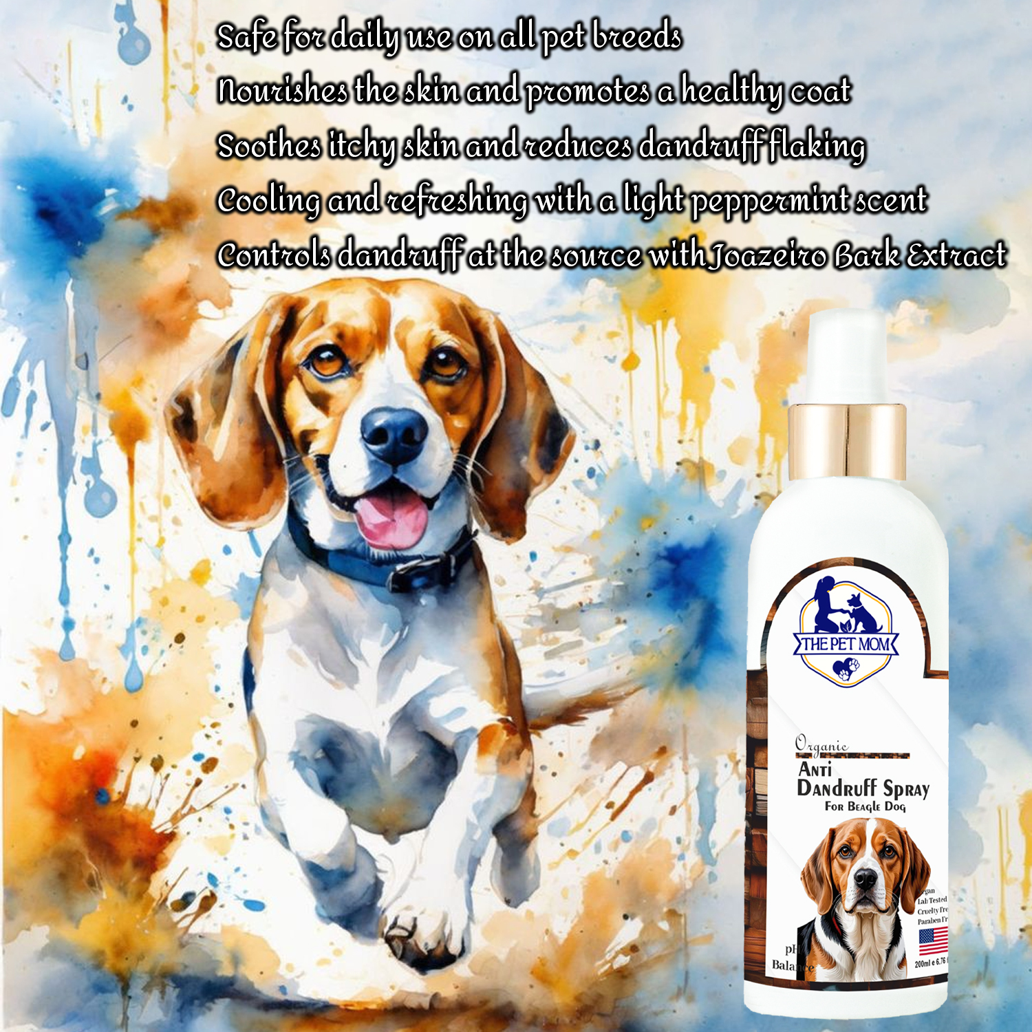Anti-Dandruff Spray for Beagle Dog - 200ml - Image 4