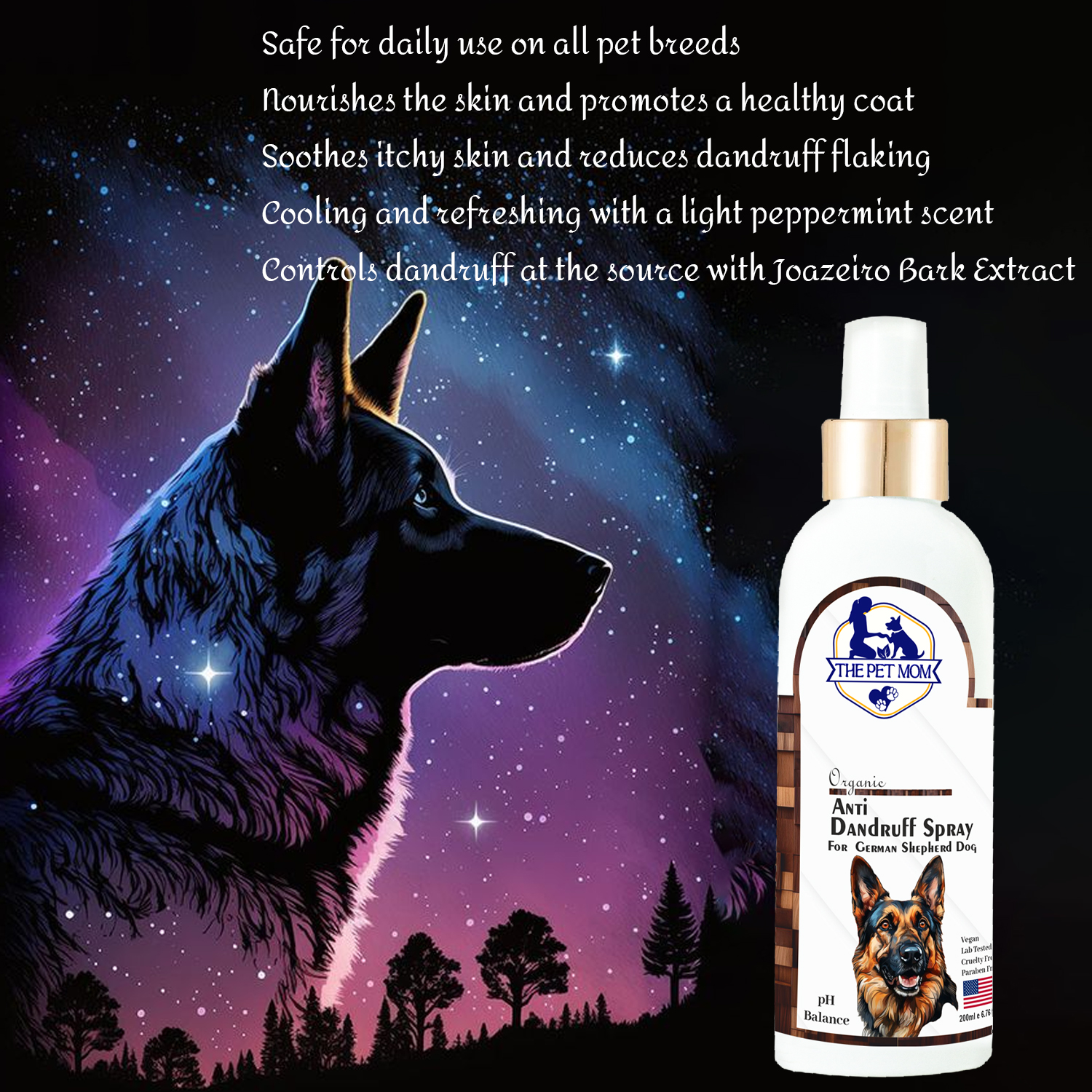 Anti-Dandruff Spray for German Shepherd Dog - 200ml - Image 3