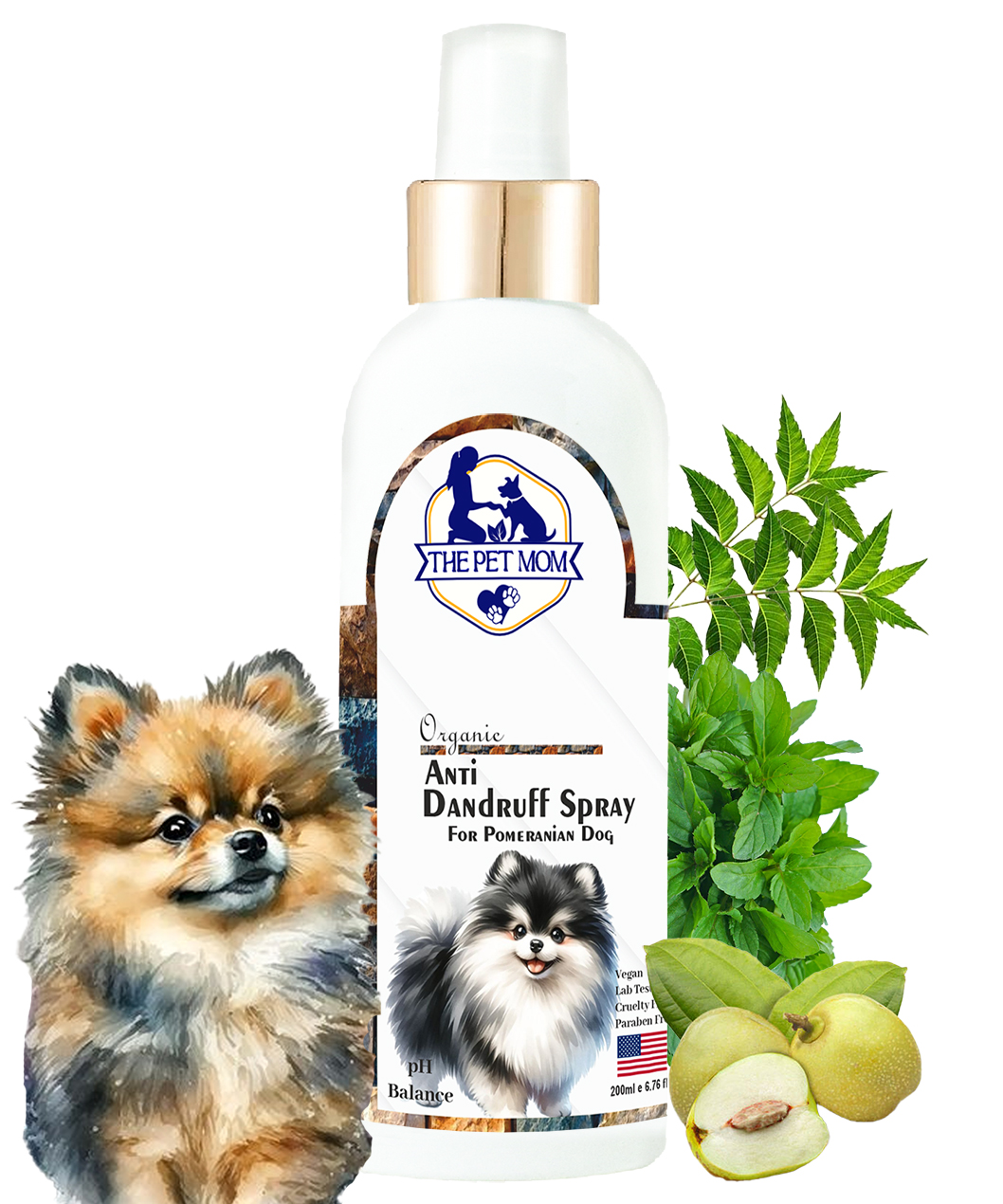 Anti-Dandruff Spray for Pomeranian Dog - 200ml