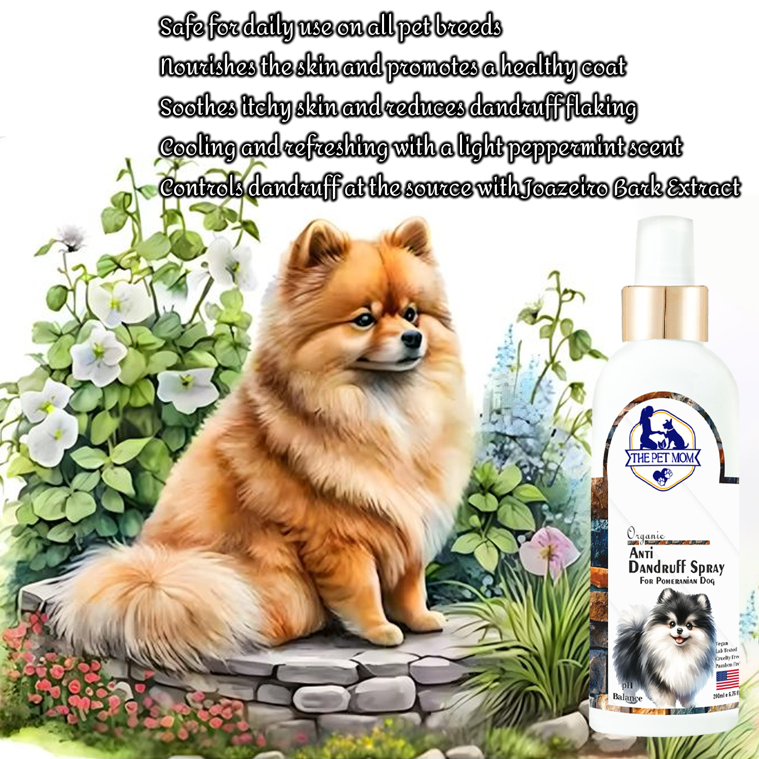 Anti-Dandruff Spray for Pomeranian Dog - 200ml - Image 4
