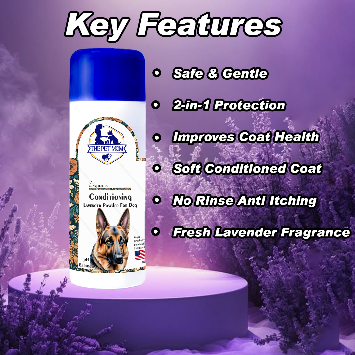 Conditioning Lavender Powder For Dog - 100gm - Image 3